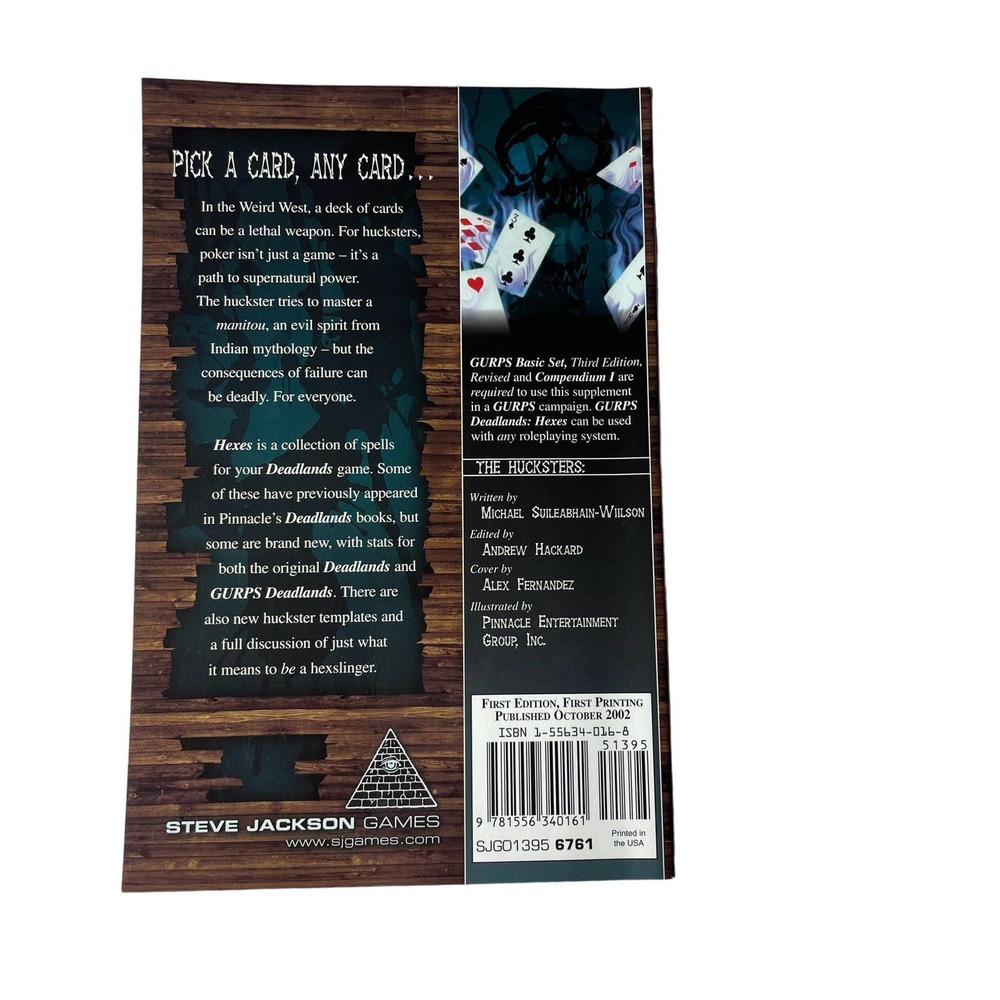 GURPS Deadlands Hexes RPG SJG Steve Jackson Games Spell Book